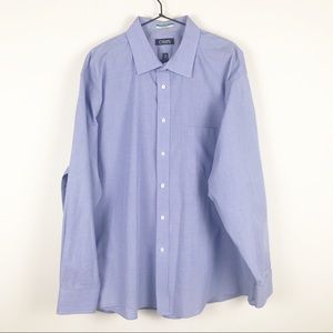 CHAPS Men’s Classic Fit Small Check Button Down